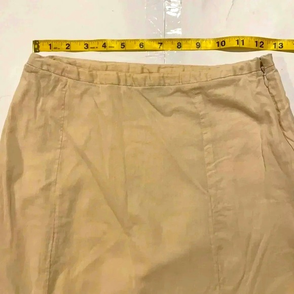 Anthropologie Odille cotton ruffled skirt Light tan Nicely lined Women’s size 2 - Picture 5 of 10